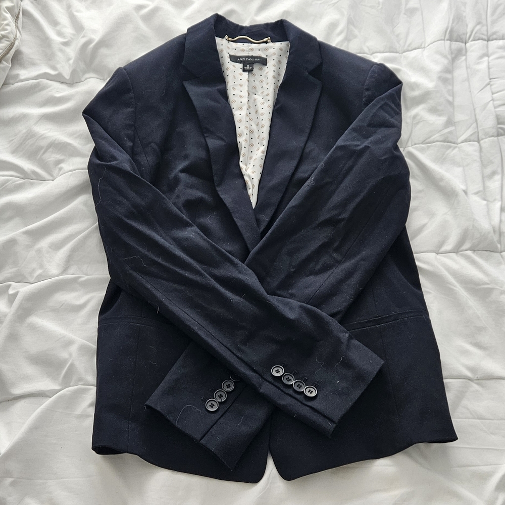 Ann Taylor Navy Formal Blazer